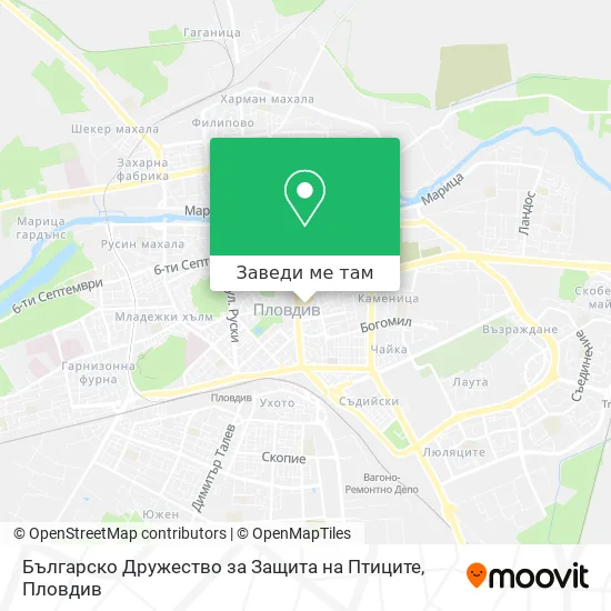 Българско Дружество за Защита на Птиците карта