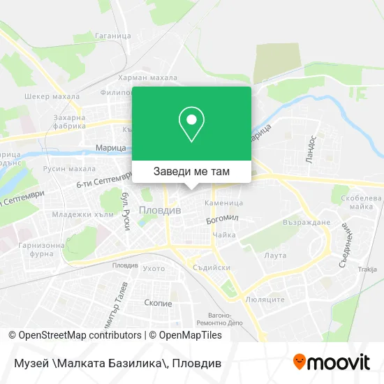 Mузей \Mалката Базилика\ карта