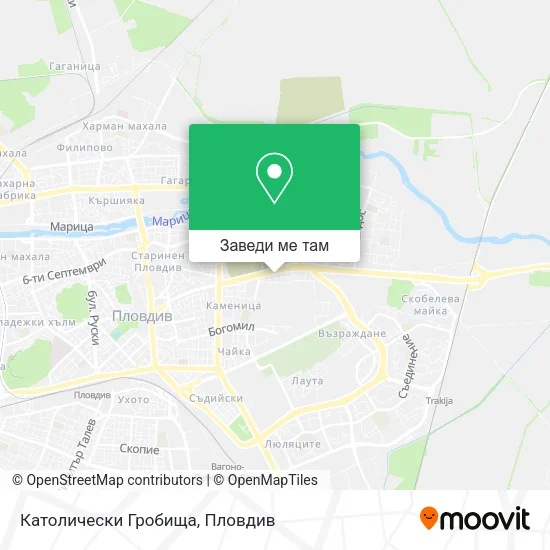 Католически Гробища карта