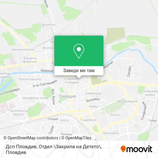 Дсп Пловдив, Отдел \Закрила на Детето\ карта