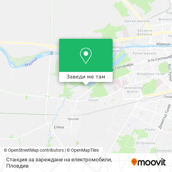 Станция за зареждане на електромобили карта