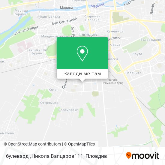 булевард „Никола Вапцаров“ 11 карта