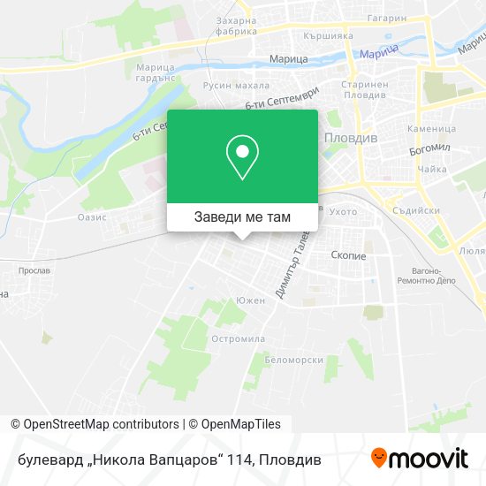 булевард „Никола Вапцаров“ 114 карта