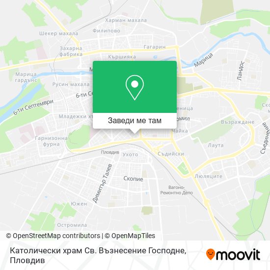 Католически храм Св. Възнесение Господне карта