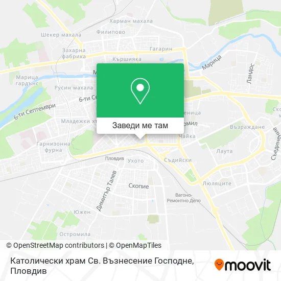 Католически храм Св. Възнесение Господне карта