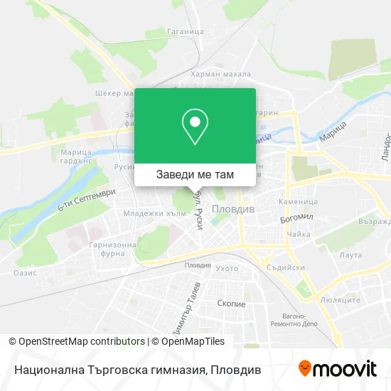Национална Търговска гимназия карта