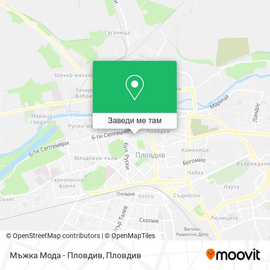 Мъжка Мода - Пловдив карта