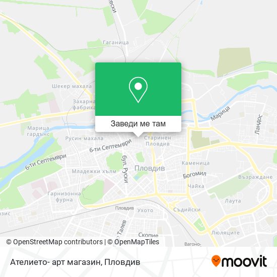 Ателието- арт магазин карта