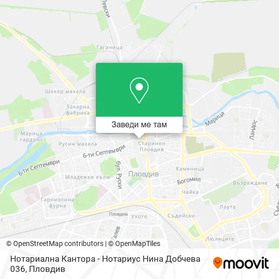 Нотариална Кантора - Нотариус Нина Добчева 036 карта