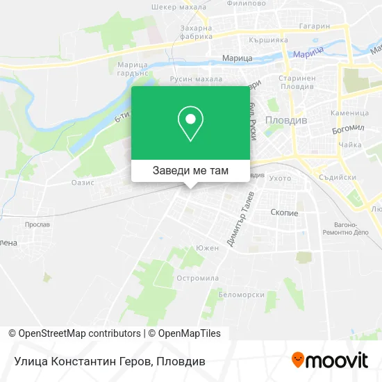 Улица Константин Геров карта