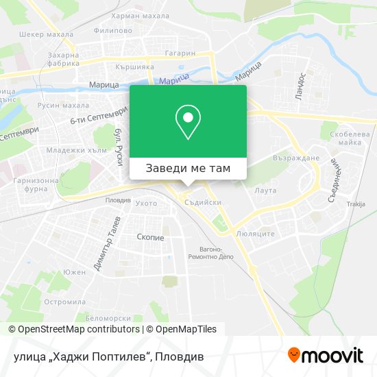 улица „Хаджи Поптилев“ карта