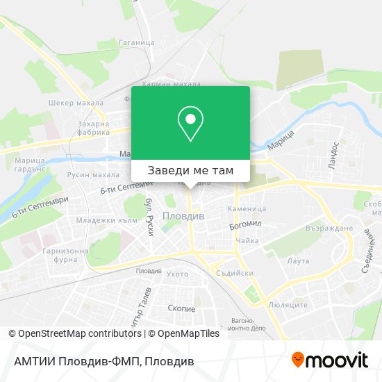 АМТИИ Пловдив-ФМП карта
