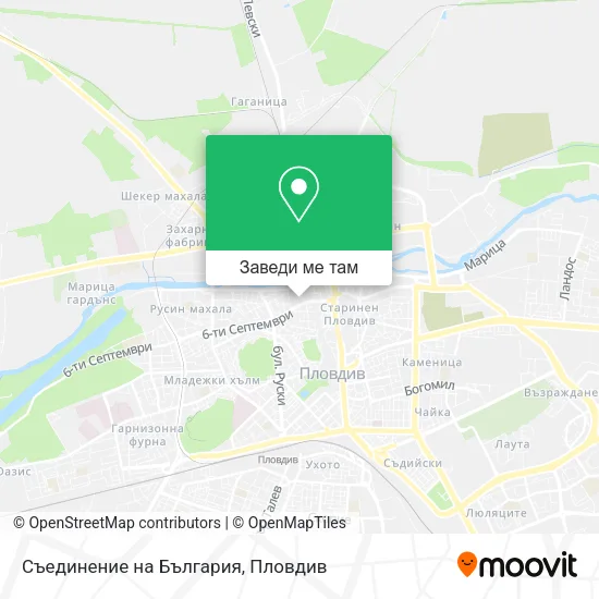 Съединение на България карта