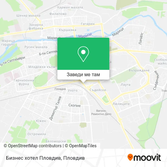 Бизнес хотел Пловдив карта