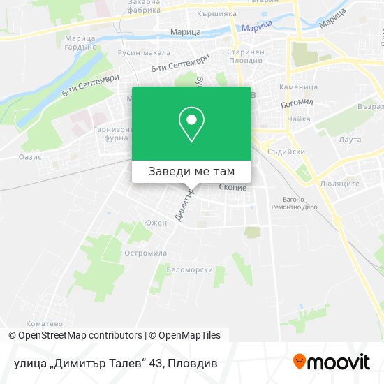 улица „Димитър Талев“ 43 карта