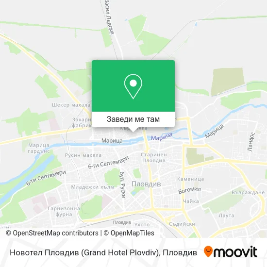 Новотел Пловдив (Grand Hotel Plovdiv) карта