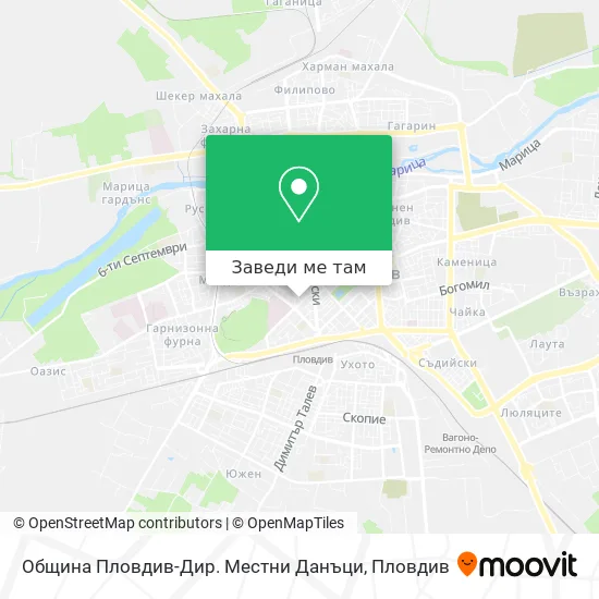 Община Пловдив-Дир. Местни Данъци карта