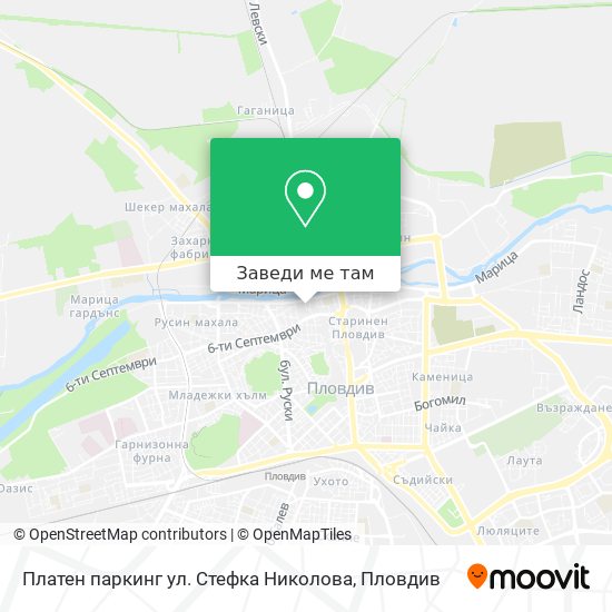 Платен паркинг ул. Стефка Николова карта