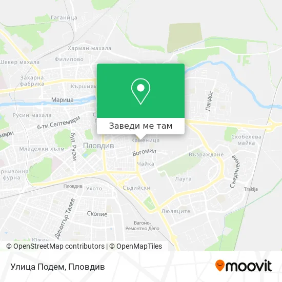 Улица Подем карта