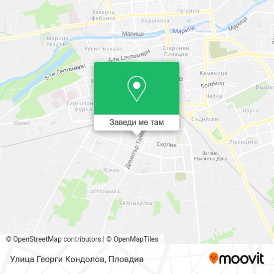 Улица Георги Кондолов карта