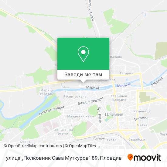 улица „Полковник Сава Муткуров“ 89 карта