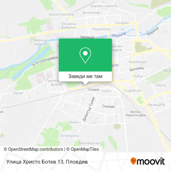 Улица Христо Ботев 13 карта