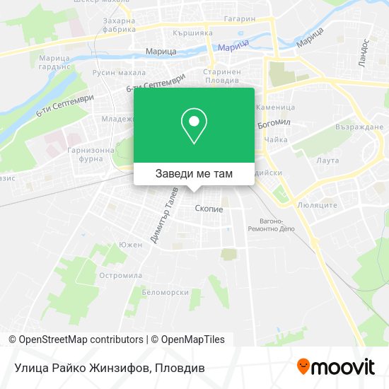 Улица Райко Жинзифов карта