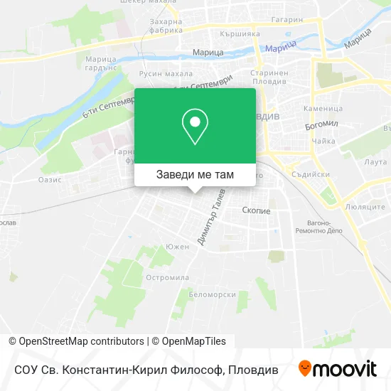 СОУ Св. Константин-Кирил Философ карта