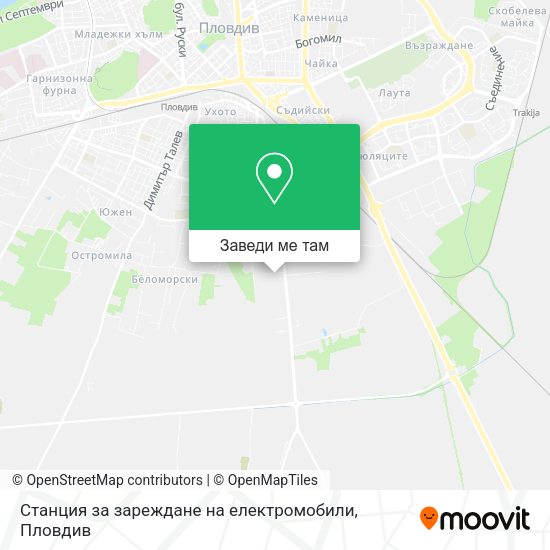 Станция за зареждане на електромобили карта