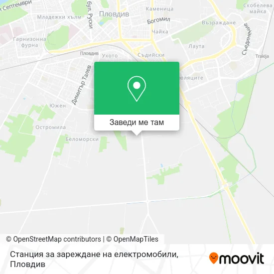 Станция за зареждане на електромобили карта