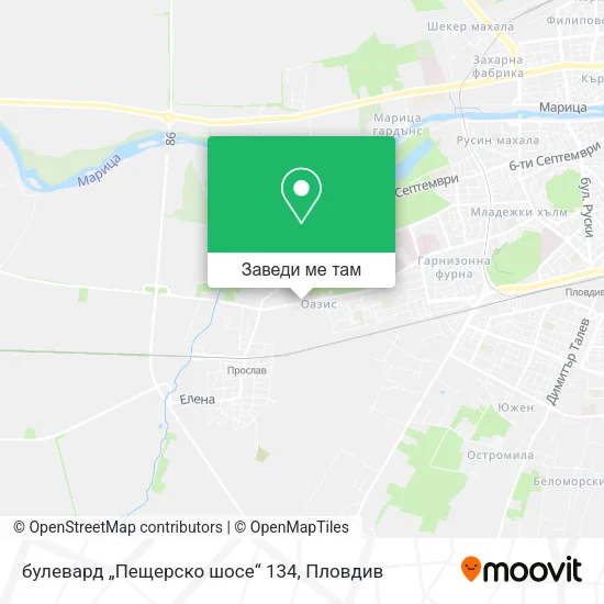 булевард „Пещерско шосе“ 134 карта