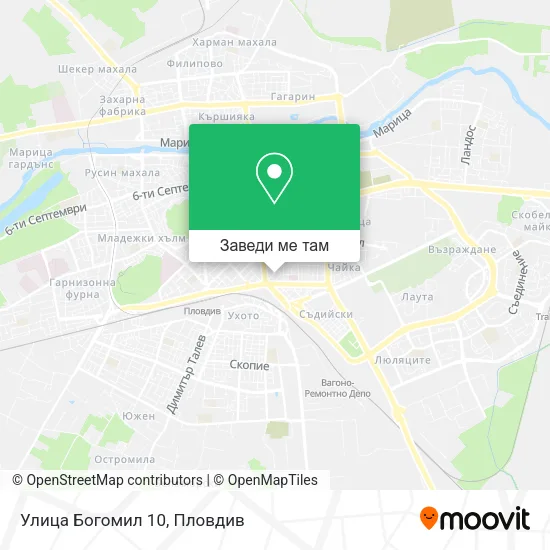 Улица Богомил 10 карта