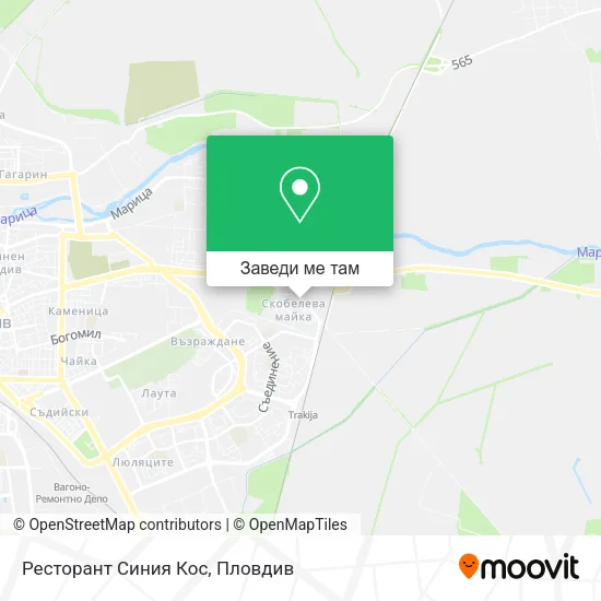 Ресторант Синия Кос карта