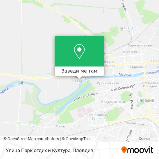 Улица Парк отдих и Култура карта