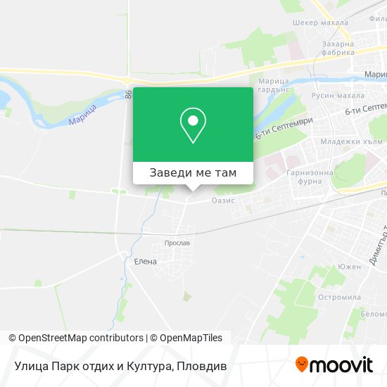 Улица Парк отдих и Култура карта