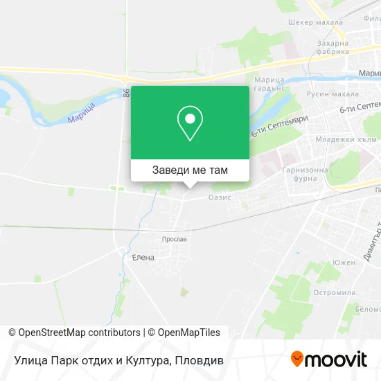 Улица Парк отдих и Култура карта