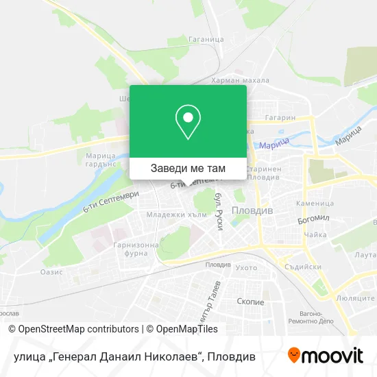 улица „Генерал Данаил Николаев“ карта