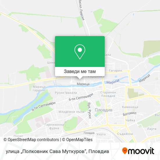 улица „Полковник Сава Муткуров“ карта