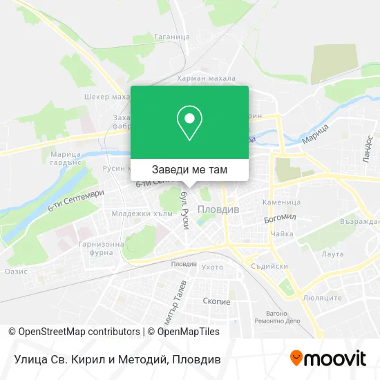 Улица Св. Кирил и Методий карта