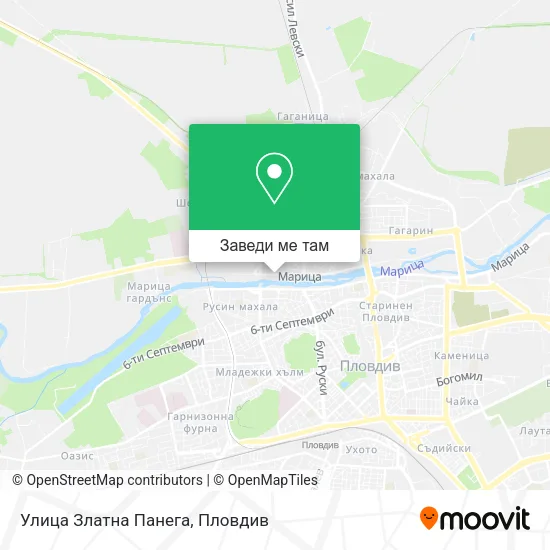 Улица Златна Панега карта