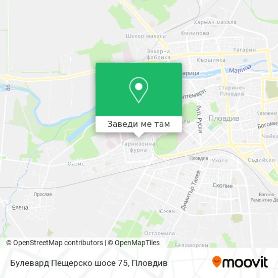 Булевард Пещерско шосе 75 карта