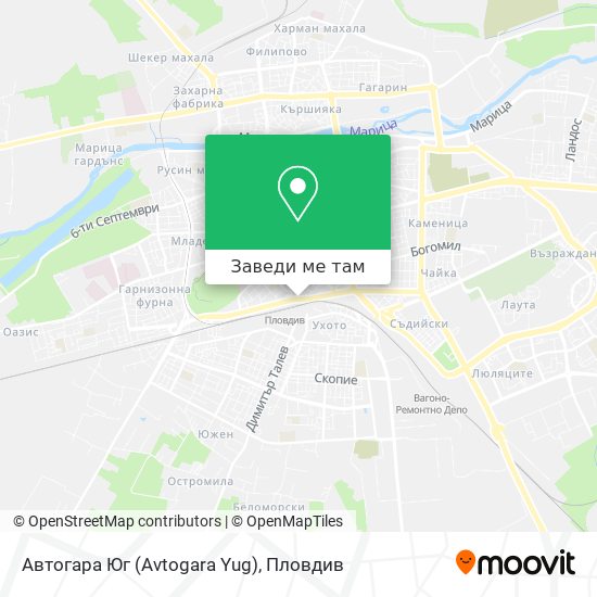 Автогара Юг (Avtogara Yug) карта