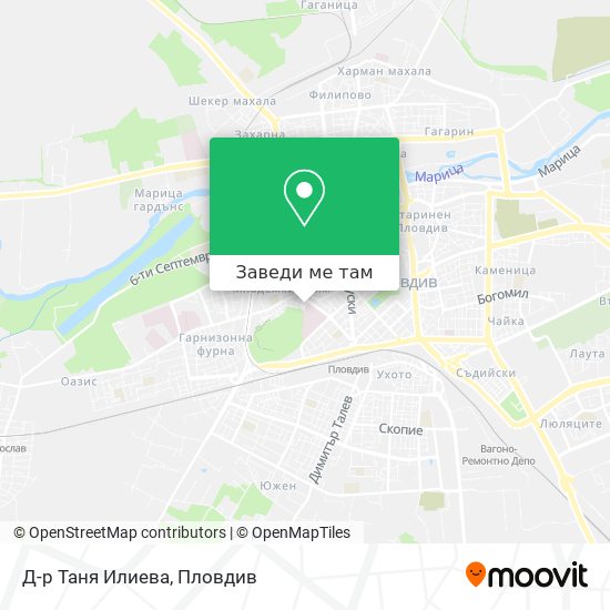 Д-р Таня Илиева карта