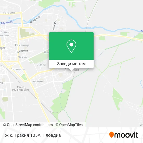 ж.к. Тракия 105А карта