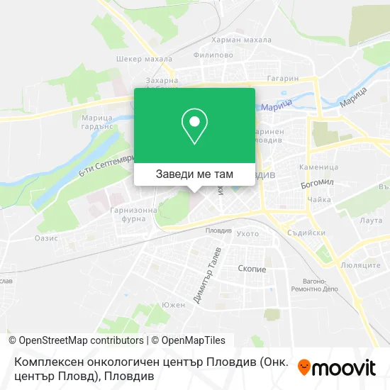Комплексен онкологичен център Пловдив (Онк. център Пловд) карта