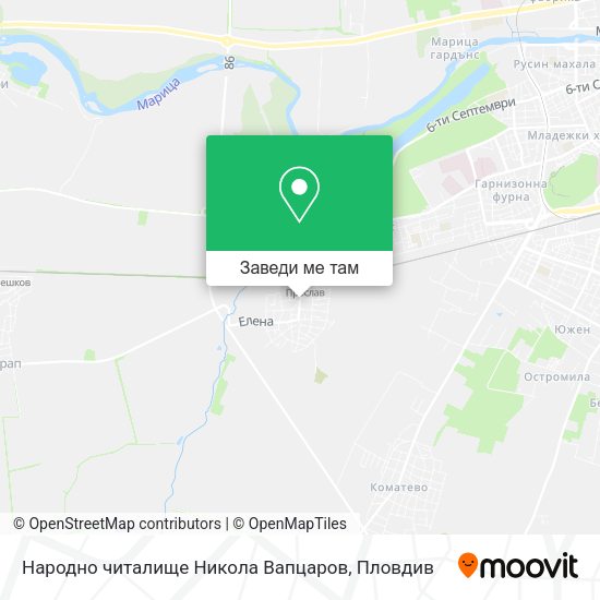 Народно читалище Никола Вапцаров карта