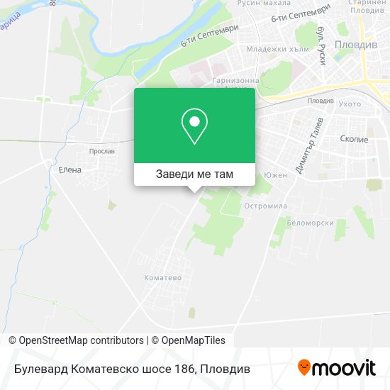 Булевард Коматевско шосе 186 карта