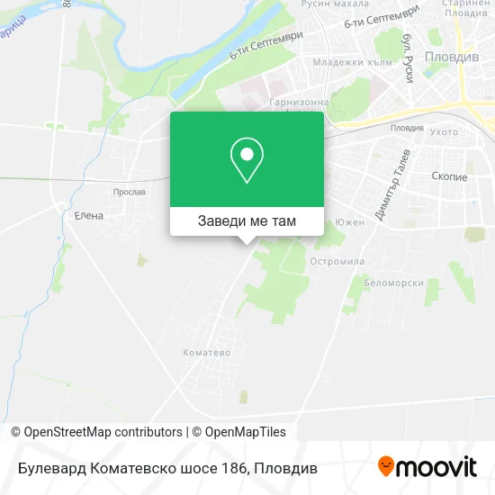 Булевард Коматевско шосе 186 карта