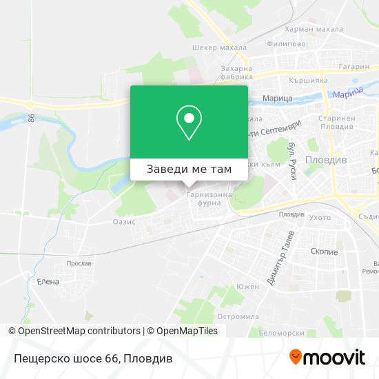 Пещерско шосе 66 карта
