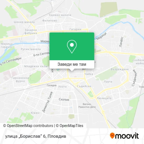 улица „Борислав“ 6 карта